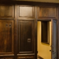 Office mahogany Wall panels with integrated door