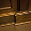 Mahogany base board molding, office