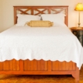 Custom mahogany queen bed