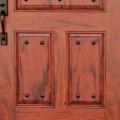 Custom figured mahogany entry door