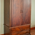 Custom figured mahogany wardrobe